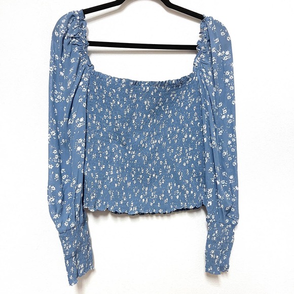 Reformation Blue Floral Blouse - Picture 4 of 9